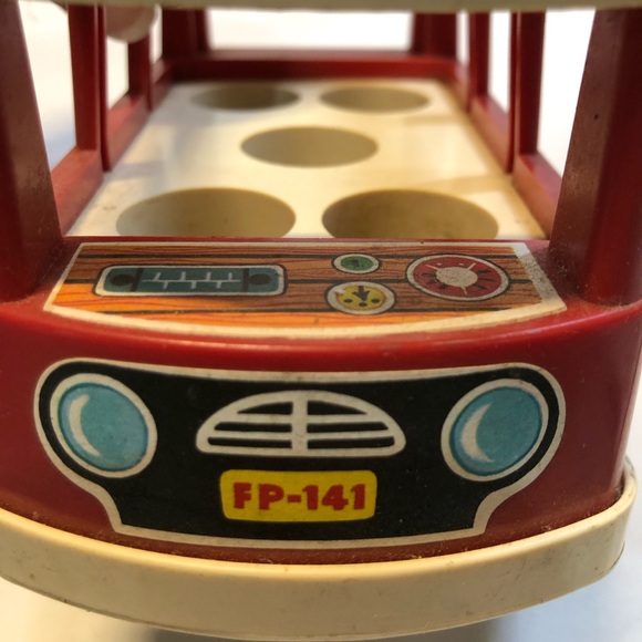 Vintage 1969 Fisher-Price Little People MINI BUS Van - Picture 5 of 12